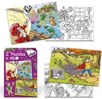 69587 Puzzle Cuentos Peter Pan / Flautista de Hamelin