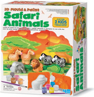 Safari Animals 3D Mould & Paint 00-04555