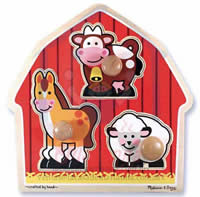 Barnyard Animals Large Peg Puzzle 000772120548