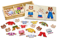 Wooden Bear Family Dress Puzzle 000772137706