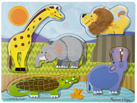 Zoo Animals Touch and Feel Puzzle 000772143288