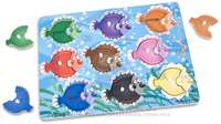Colorful Fish Peg Puzzle 000772190589