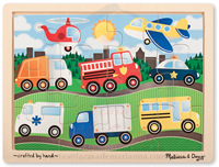 On the Road Vehicles Wooden Jigsaw Puzzle 000772190688