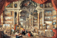 17409 Paolo Pannini: Galeras de Cuadros con Vista Roma Moderna